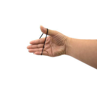 काली मोटाई 3 मिमी सिलिकॉन बाल टाई, बालों के लिए व्यावहारिक सिलिकॉन रबर बैंड