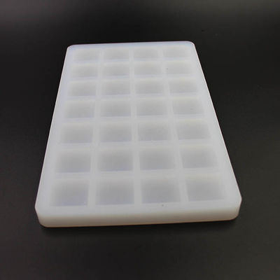 पारदर्शक चॉकलेट सिलिकॉन कैंडी मोल्ड 28 कैविटी 26x16x1.5cm